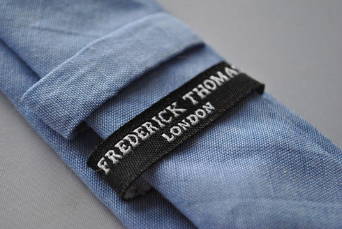 light blue skinny cotton style tie
